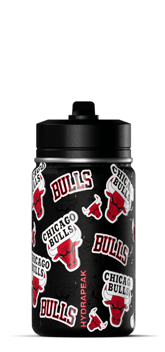 NBA 14oz Kids Water Bottle with Straw Lid - Chicago Bulls
