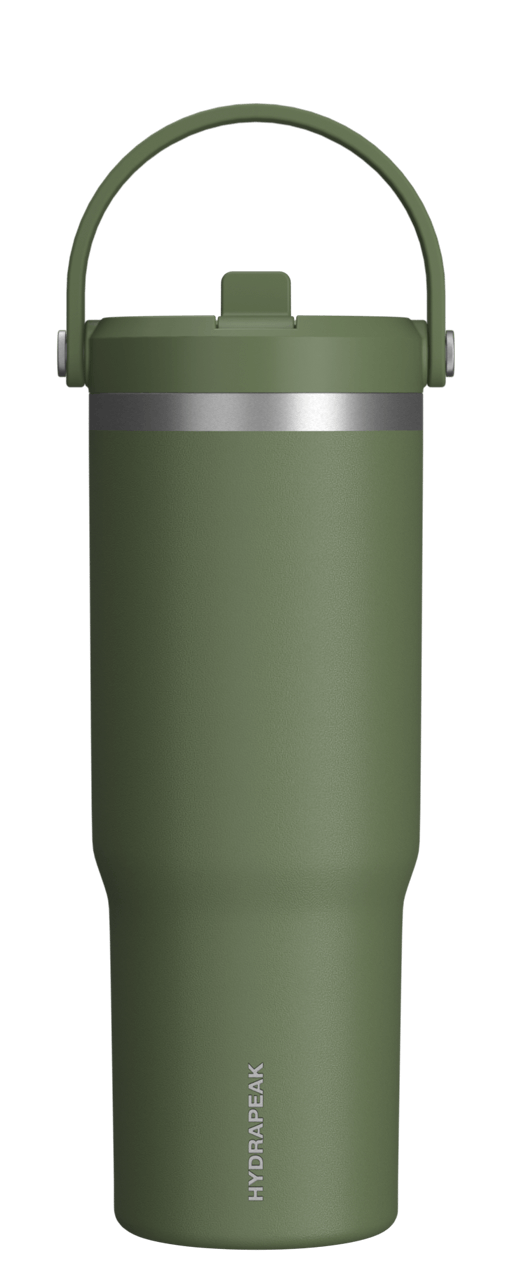 32oz Nomad with Handle and Straw Lid - Sage Leaf