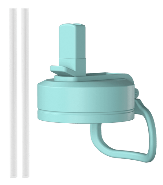 Straw Lid / Black - Aqua
