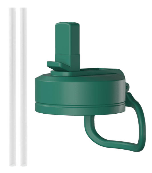 Straw Lid / Black - Emerald