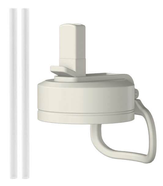 Straw Lid / Black - Ivory