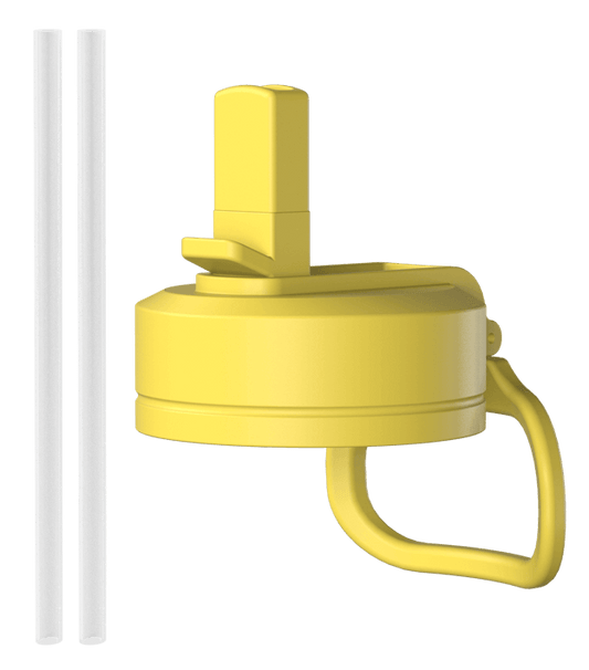 Straw Lid / Black - Lemon