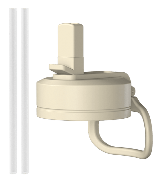 Straw Lid / Black - Modern Cream