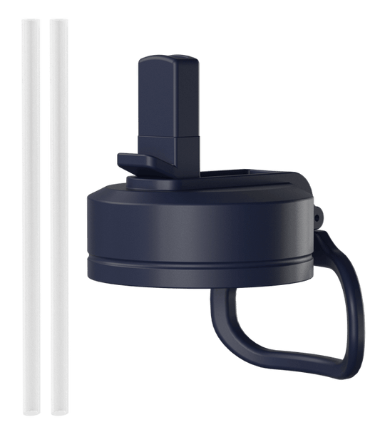 Straw Lid / Black - Navy