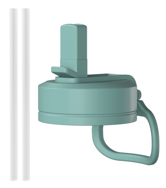Straw Lid / Black - Pale Sage