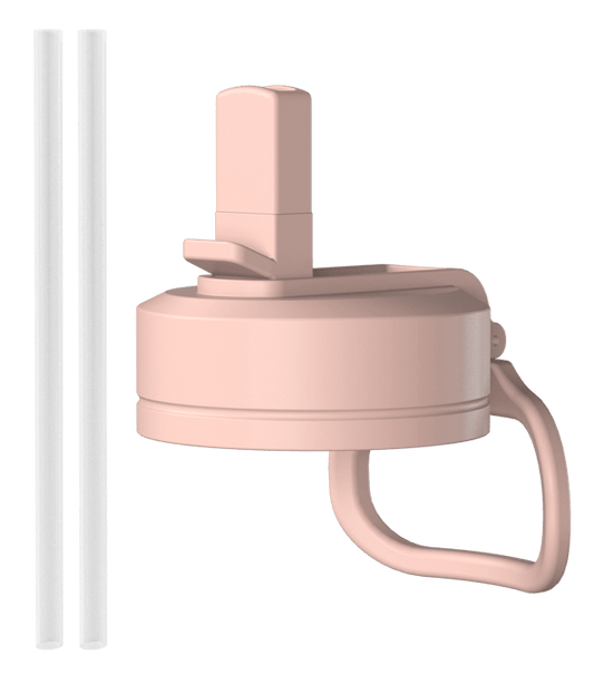 Straw Lid / Black - Peony