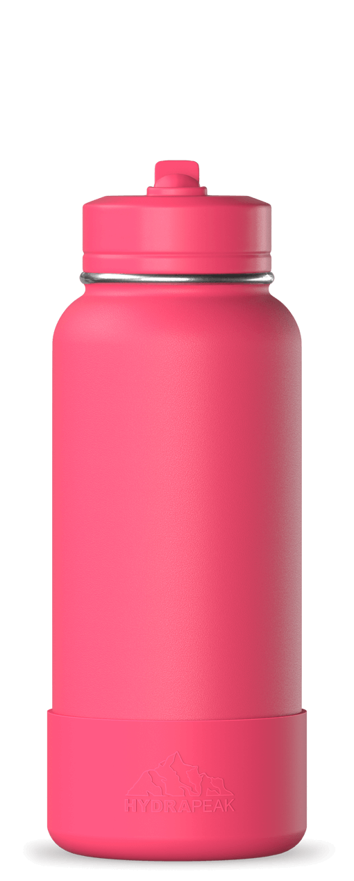 32 oz / Grey - Hot Pink