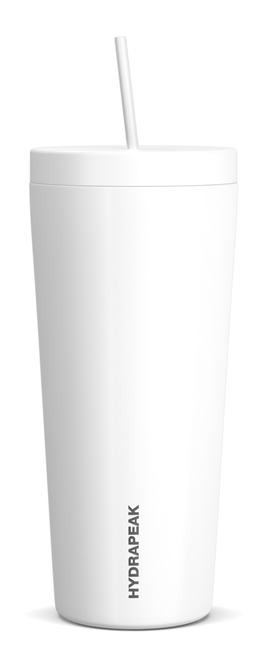 25oz Traveler with Straw Lid - White
