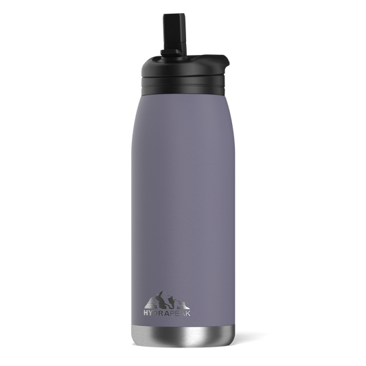 Flow 32oz Stainless Steel Insulated Water Bottle with Straw Lid Bottle - Plum