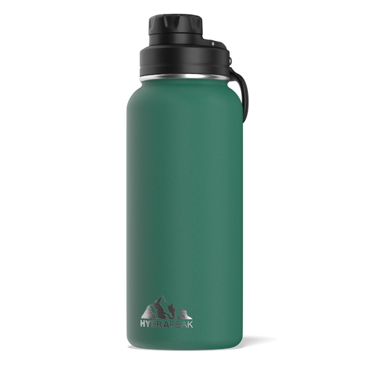 32oz Stainless Steel Insulated Water Bottle with Flexible Chug Lid- Forest Green
