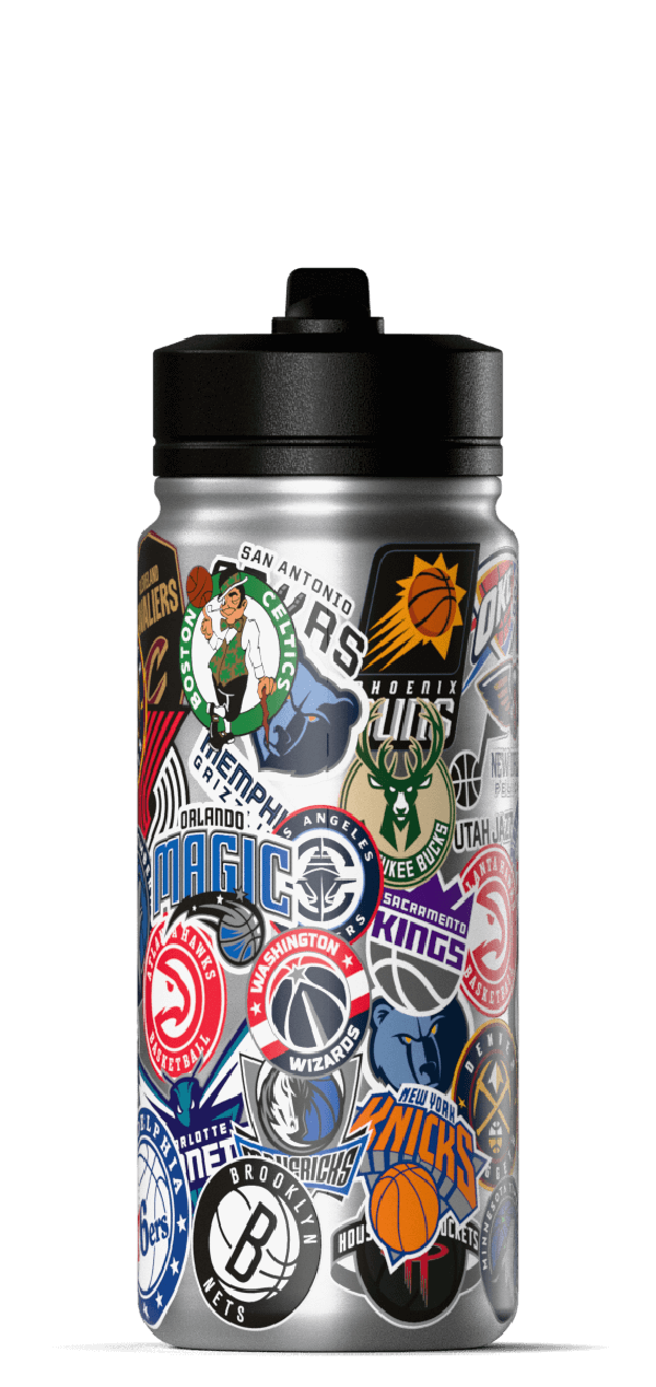 Hydrapeak NBA ステッカープリント 26オンスドリンクボトル 2025年最新
