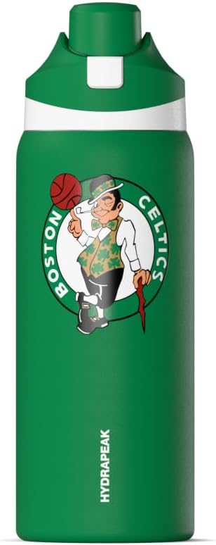 NBA 32oz Oasis Water Bottle with Push-Button Chug Lid and Flexible Handle - Boston Celtics