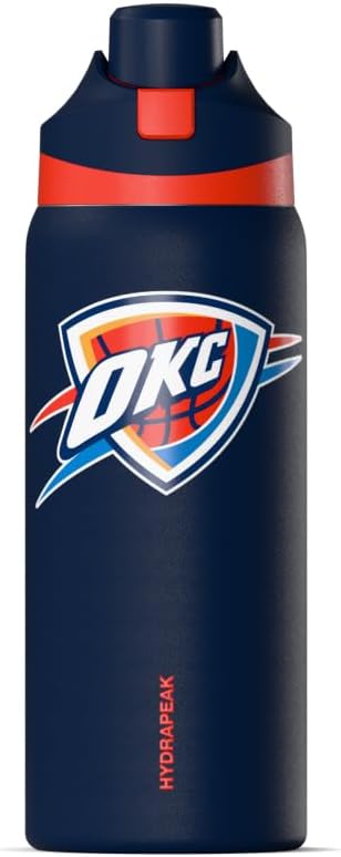NBA 32oz Oasis Water Bottle with Push-Button Chug Lid and Flexible Handle - Oklahoma City Thunder