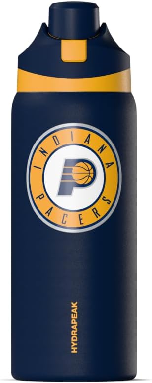 NBA 32oz Oasis Water Bottle with Push-Button Chug Lid and Flexible Handle - Indiana Pacers