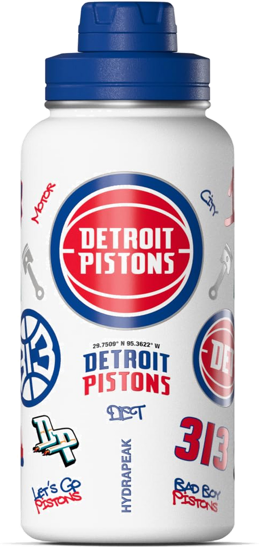 NBA 32oz Active City Vibes Collection Water Bottle with Chug Lid - Detroit Pistons