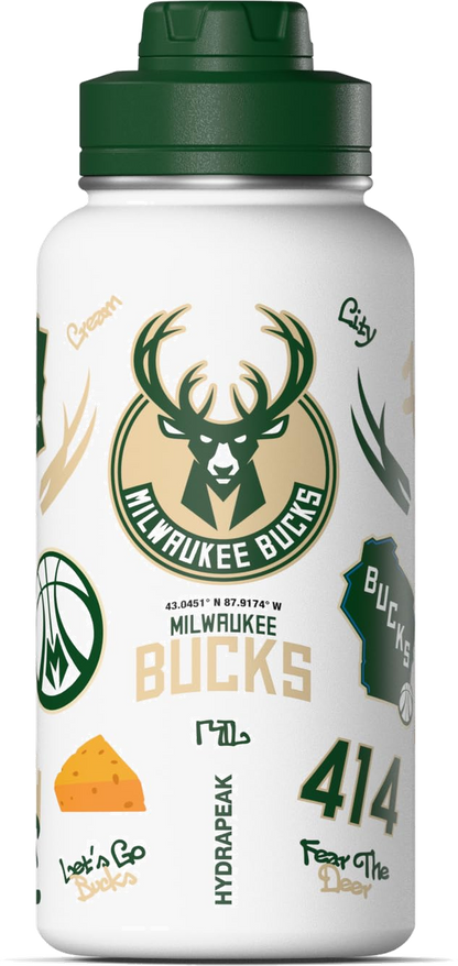 NBA 32oz Active City Vibes Collection Water Bottle with Chug Lid