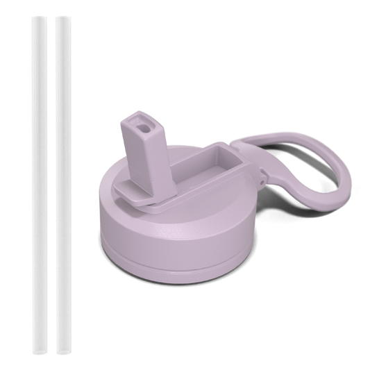 Straw Lid with Flexible Handle - Blush