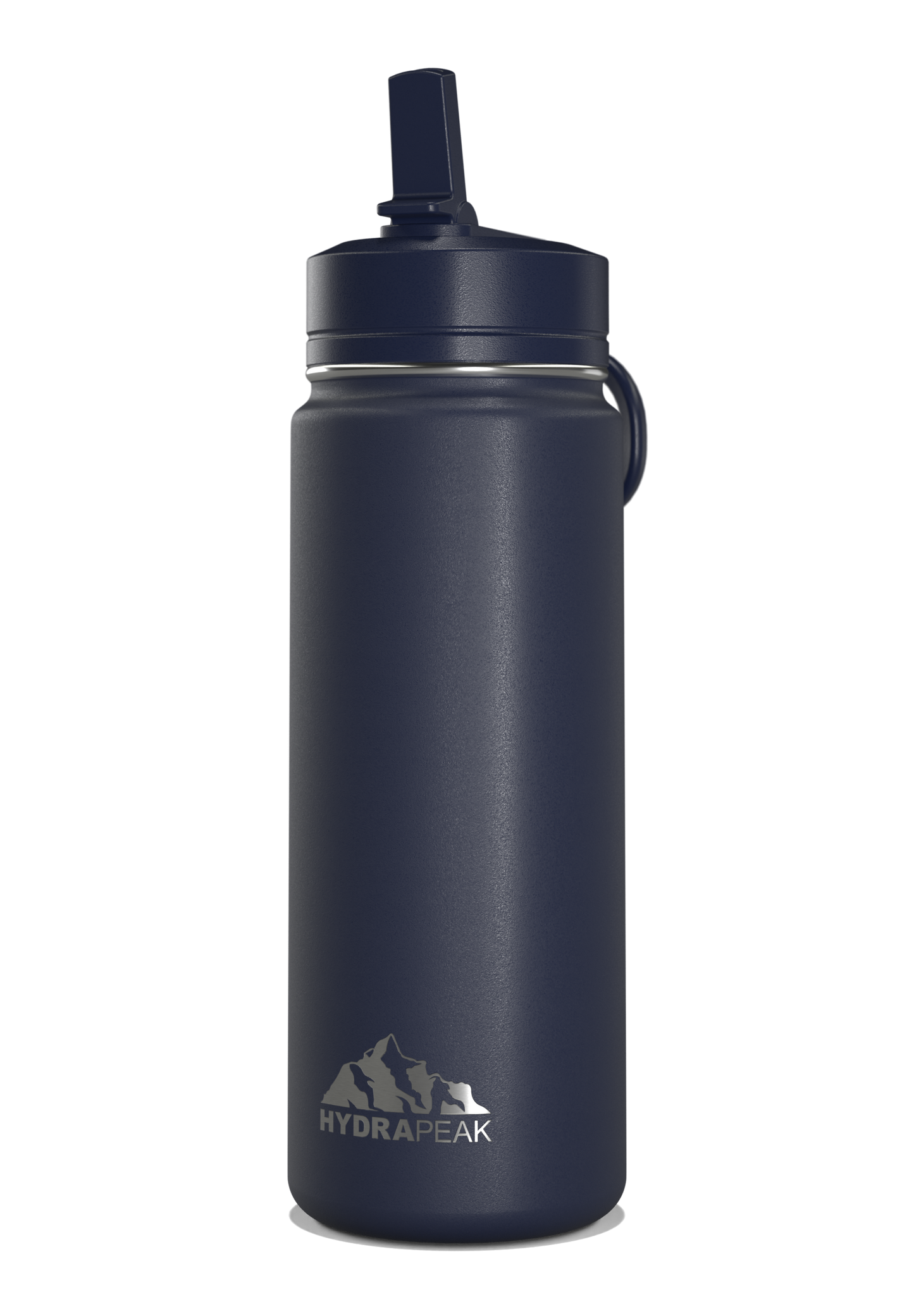 Mini 20oz Stainless Steel Kids Water Bottle with Straw Lid - Navy