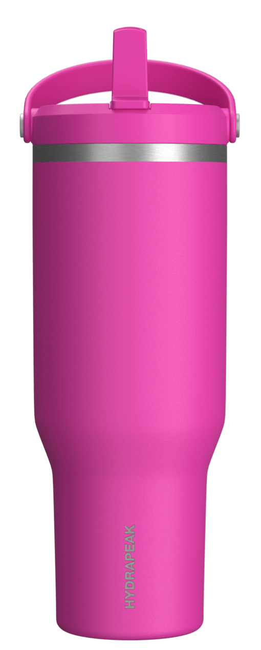 40oz Nomad with Handle and Straw Lid - Fuchsia