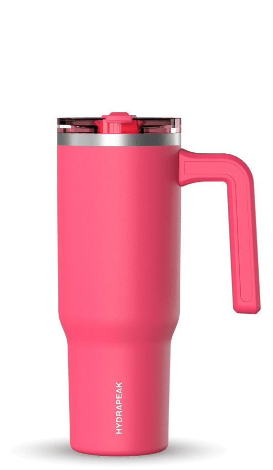 32oz Voyager With Sip and Straw Lid - Hot Pink Soft
