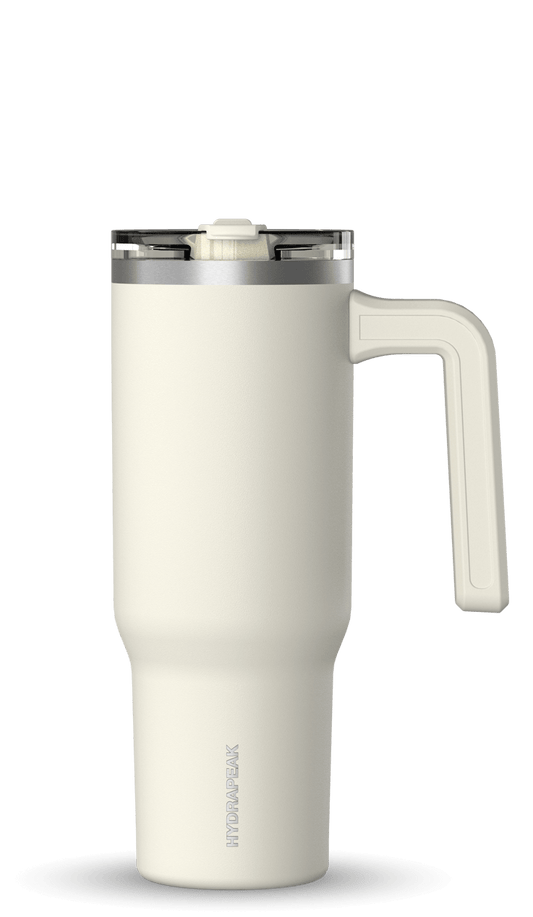 32oz Voyager With Sip and Straw Lid - Ivory Soft