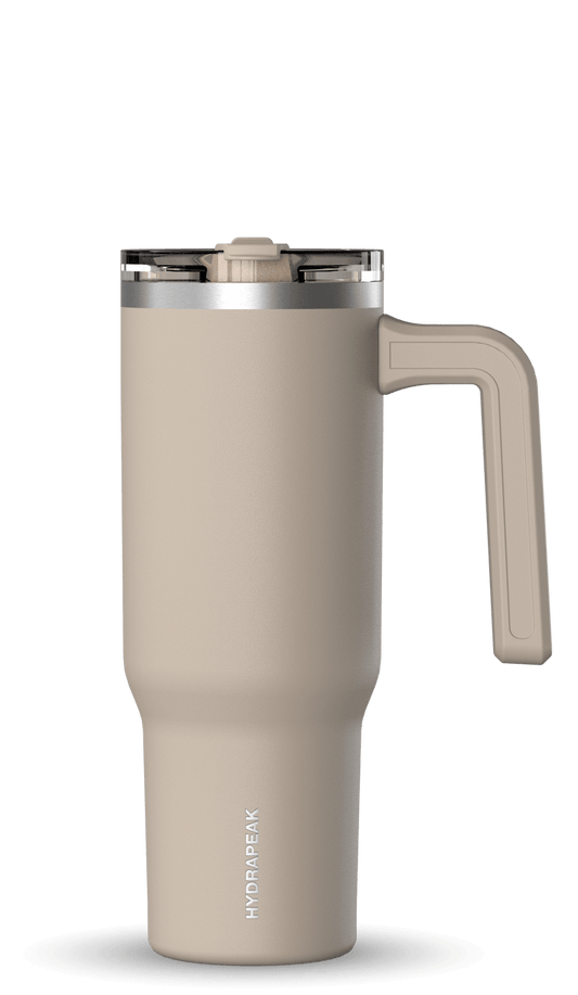 32oz Voyager With Sip and Straw Lid - Latte Soft