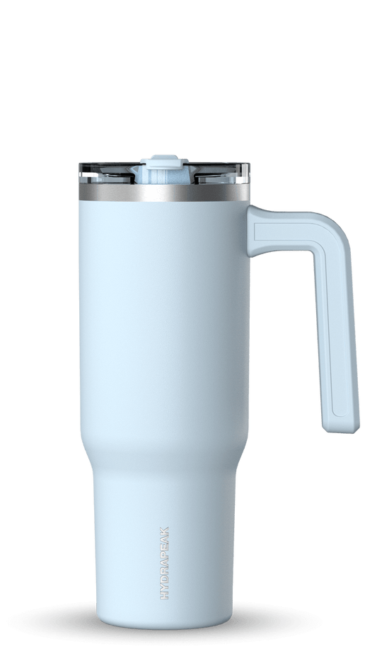 32oz Voyager With Sip and Straw Lid - Powder Blue Soft