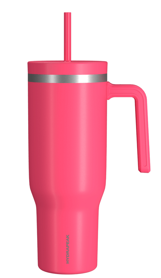 40oz Voyager Tumbler with Straw Lid - Hot Pink