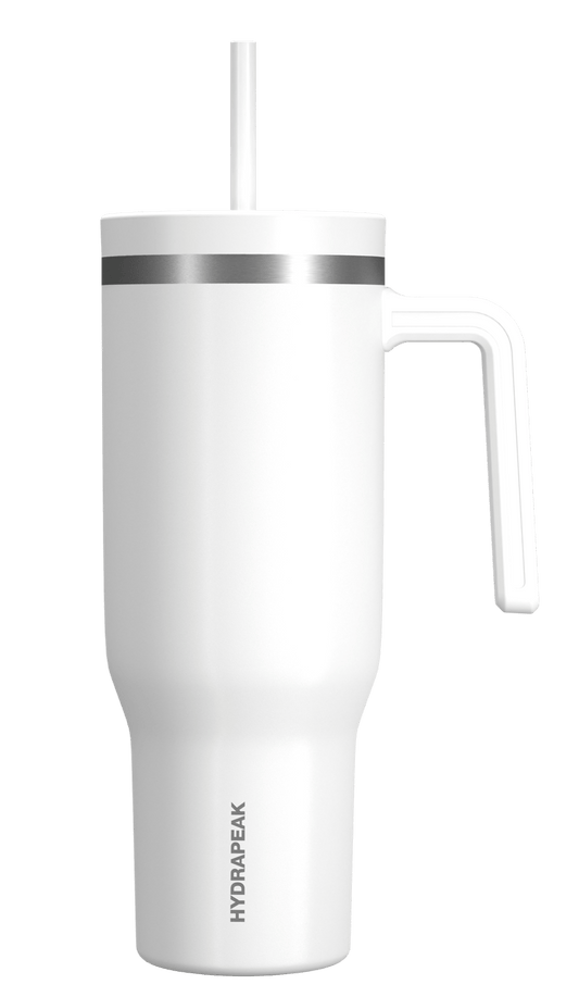40oz Voyager Tumbler with Straw Lid - White