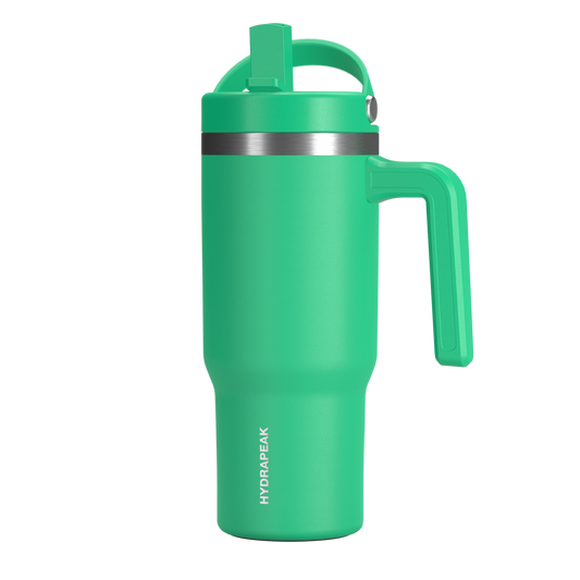 Voyager Kid's 18 oz Tumbler With Handle and Straw Lid - Jade