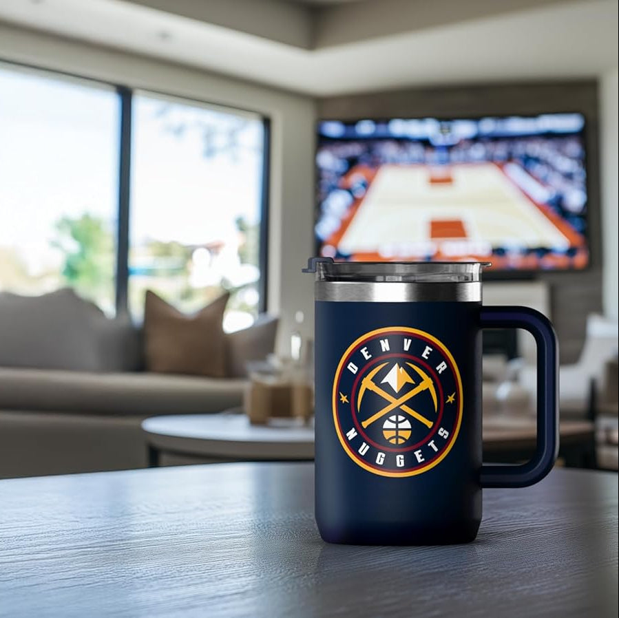 NBA 18oz Insulated Coffee Mug â€“ Stainless Steel Travel Cup with