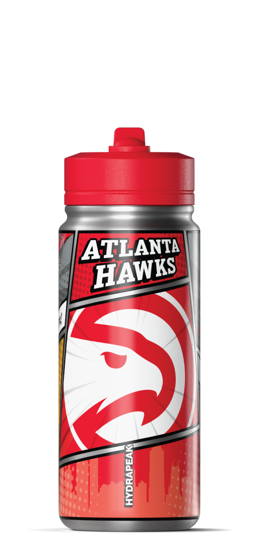 NBA 20oz Active Insulated Water Bottle â€“ Stainless Steel with Straw Lid & Handle - Atlanta Hawks