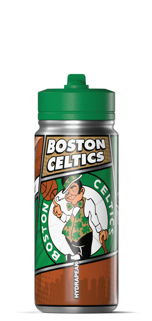 NBA 20oz Active Insulated Water Bottle â€“ Stainless Steel with Straw Lid & Handle - Boston Celtics