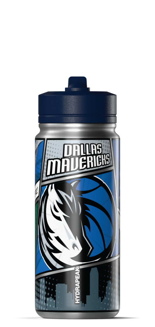 NBA 20oz Active Insulated Water Bottle â€“ Stainless Steel with Straw Lid & Handle - Dallas Mavericks
