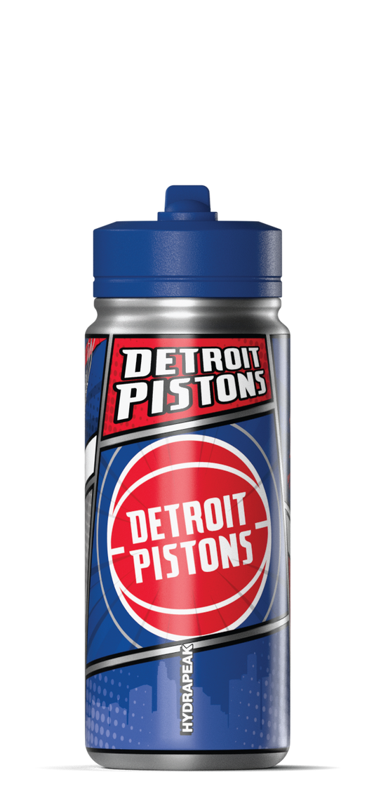 NBA 20oz Active Insulated Water Bottle â€“ Stainless Steel with Straw Lid & Handle - Detroit Pistons