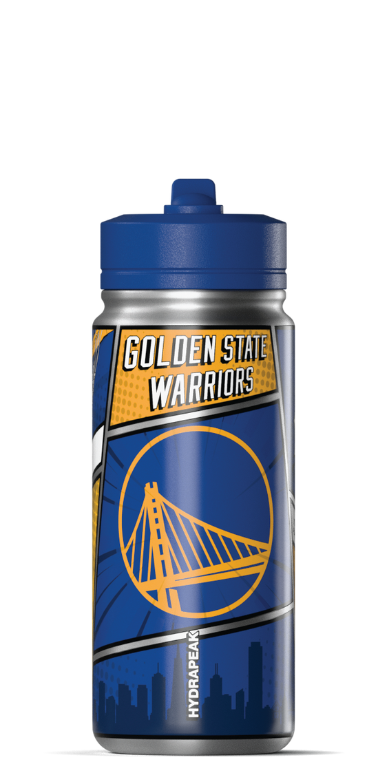 NBA 20oz Active Insulated Water Bottle â€“ Stainless Steel with Straw Lid & Handle - Golden State Warriors