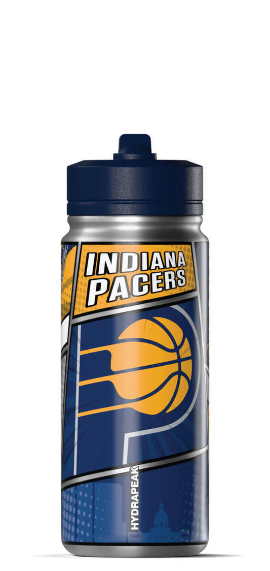 NBA 20oz Active Insulated Water Bottle â€“ Stainless Steel with Straw Lid & Handle - Indiana Pacers