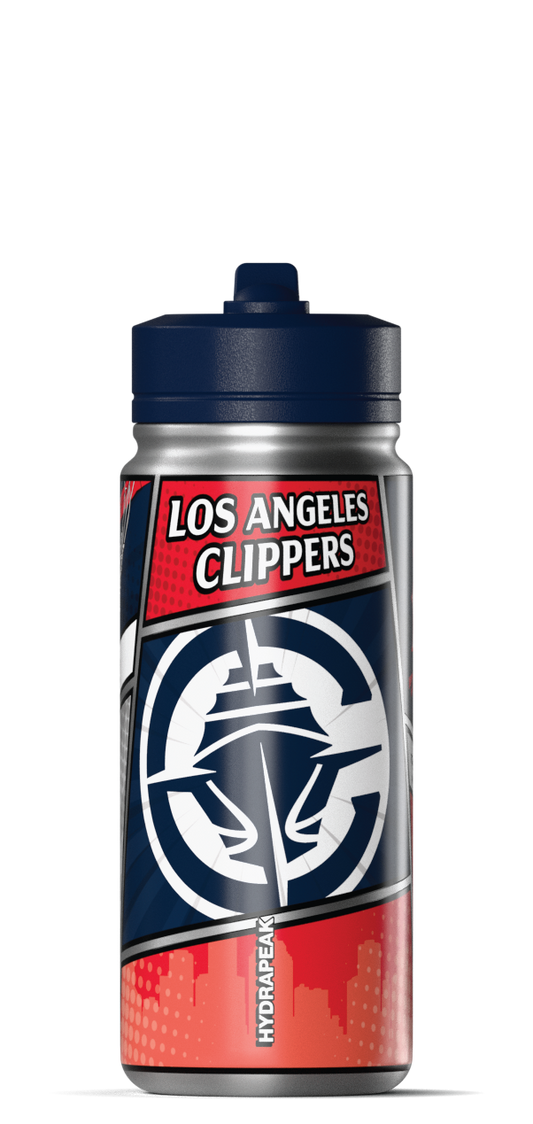 NBA 20oz Active Insulated Water Bottle â€“ Stainless Steel with Straw Lid & Handle - LA Clippers