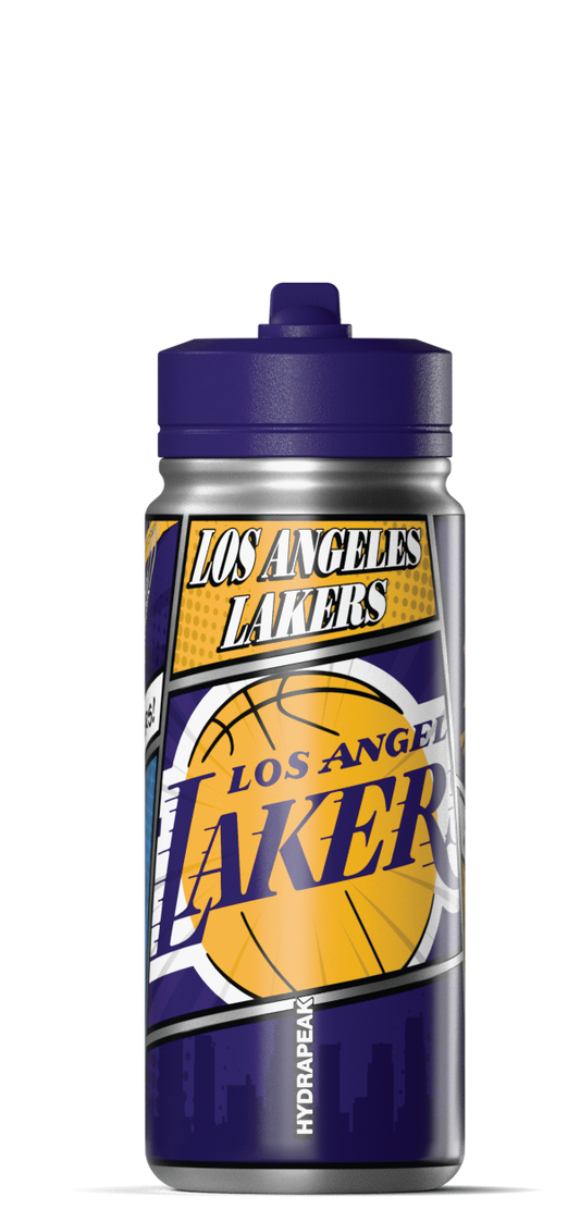NBA 20oz Active Insulated Water Bottle â€“ Stainless Steel with Straw Lid & Handle - Los Angeles Lakers