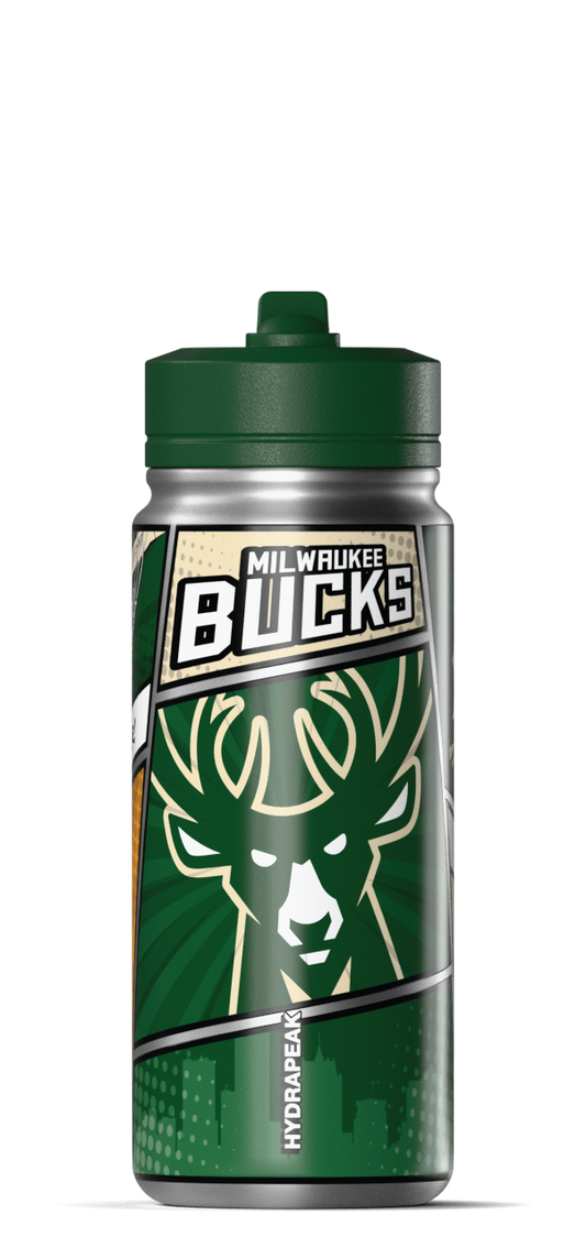 NBA 20oz Active Insulated Water Bottle â€“ Stainless Steel with Straw Lid & Handle - Milwaukee Bucks