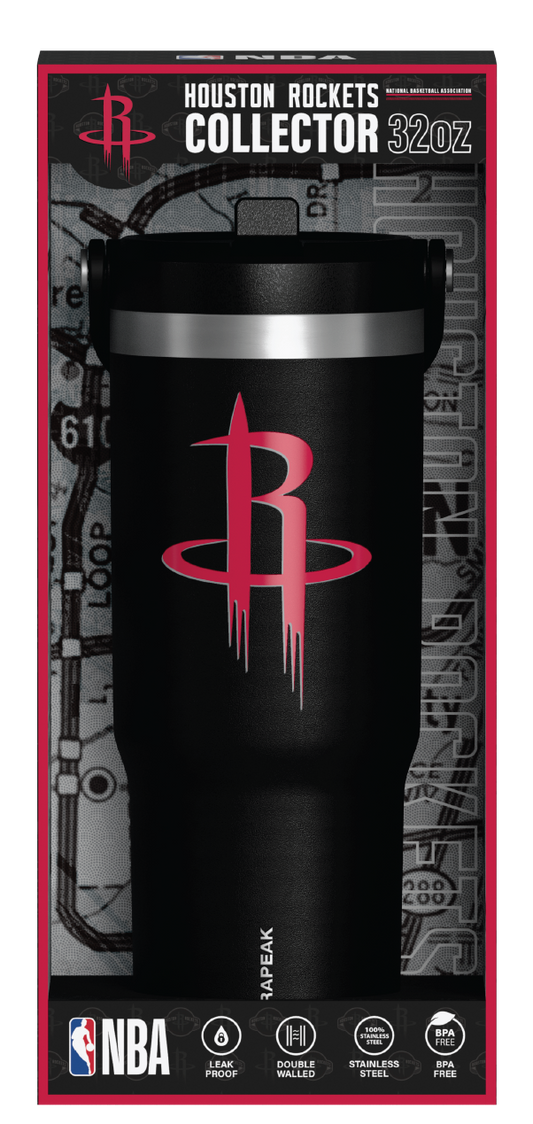 NBA 32oz Nomad with Straw Lid in Collectors Box - Houston Rockets