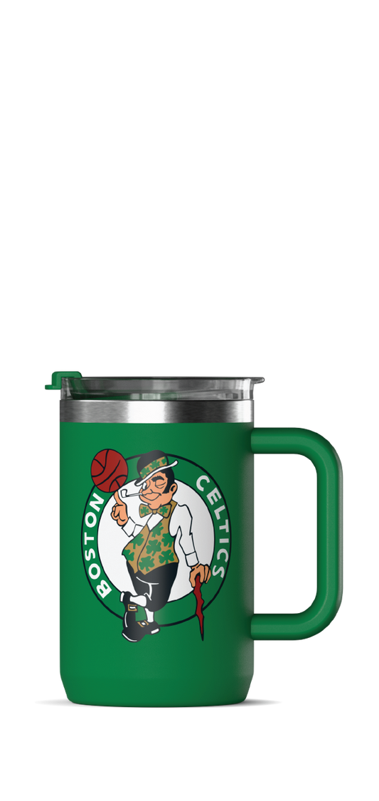 NBA 18oz Insulated Coffee Mug â€“ Stainless Steel Travel Cup with Handle & Flip Lid - 18 oz