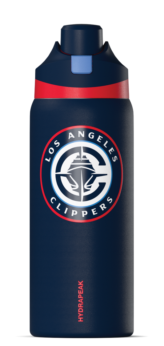 NBA 32oz Oasis Water Bottle with Push-Button Chug Lid and Flexible Handle - LA Clippers