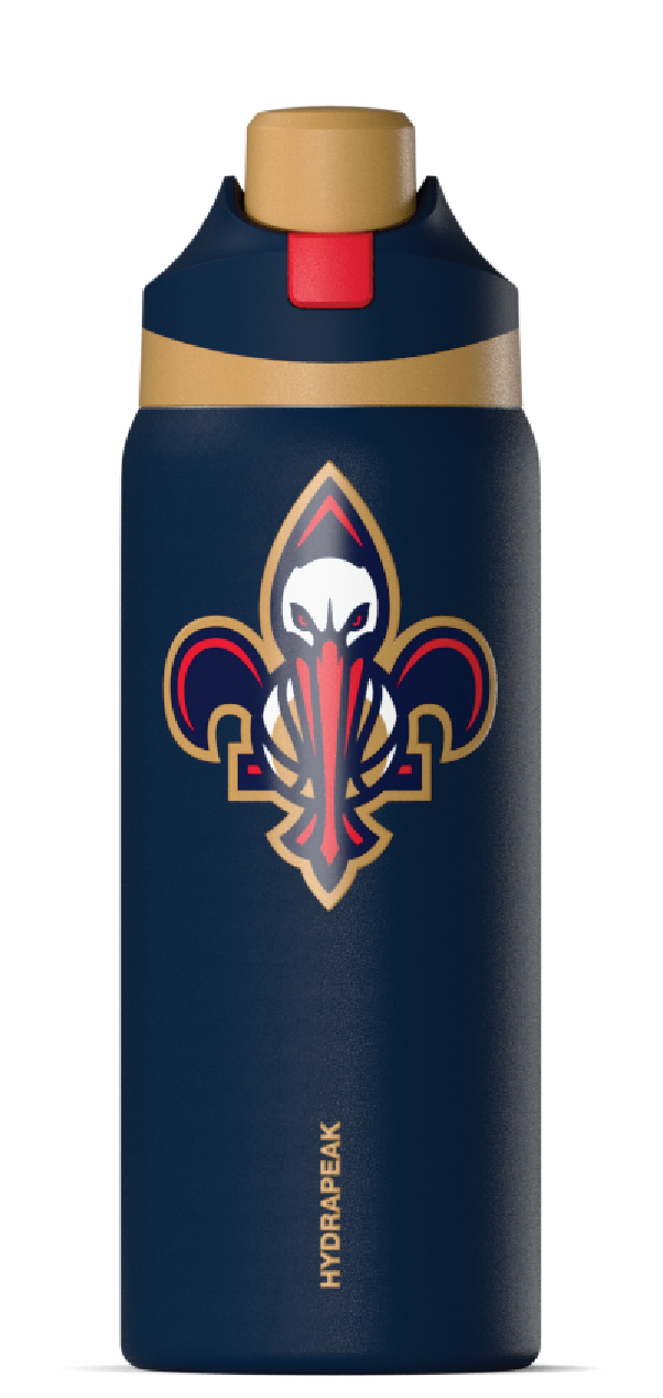 NBA 32oz Oasis Water Bottle with Push-Button Chug Lid and Flexible Handle