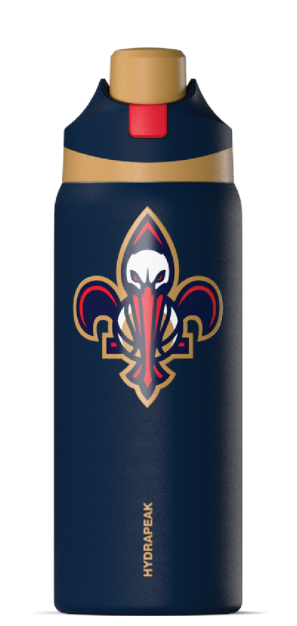 NBA 32oz Oasis Water Bottle with Push-Button Chug Lid and Flexible Handle