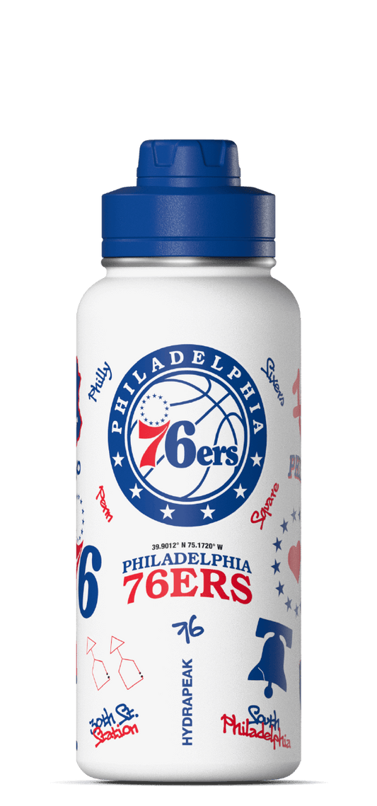 NBA 32oz Active City Vibes Collection Water Bottle with Chug Lid - Philadelphia 76ers