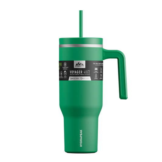 Voyager 40 oz Tumbler With Handle and Straw Lid  - Kelly Green