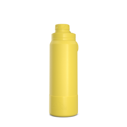 26oz Insulated Water Bottles with Matching Chug Lid and Rubber Boot - Lemon