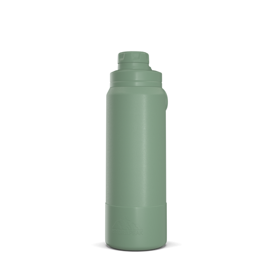 26oz Insulated Water Bottles with Matching Chug Lid and Rubber Boot - Sage