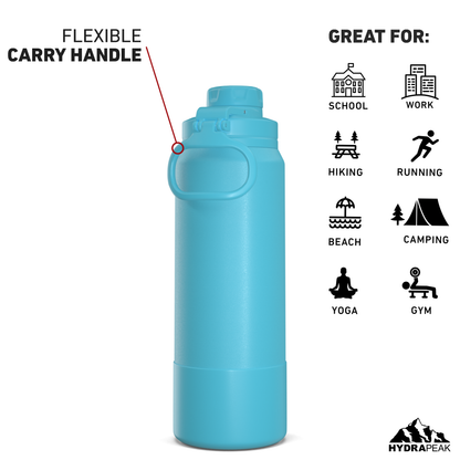 26oz Insulated Water Bottles with Matching Chug Lid and Rubber Boot - Belize